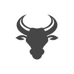 Bull head icon vector illustration