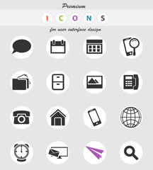 contacts icon set