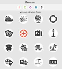 cruise icon set