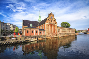 Church of Holmen in Copenhagen in summer