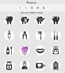 dental office icon set