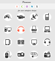 devices icon set