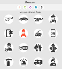 emergency icon set