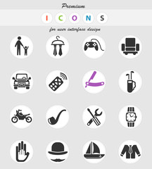 father day icon set