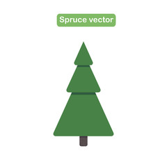 Spruce, christmas tree with snow icon in a flat design.