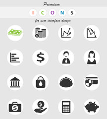 Fototapeta premium finance icon set