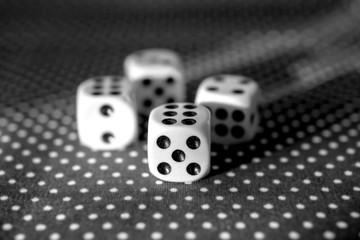 Rolling the dice concept for business risk, chance, good luck or gambling
