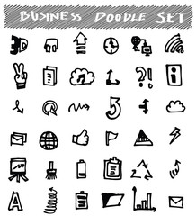Business doodles sketch vector ink EPS10