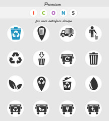 garbage icon set