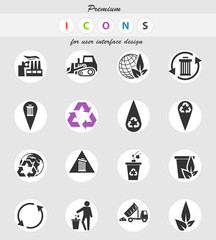 garbage icon set