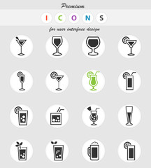 glasses icon set