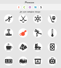 ice rink icon set