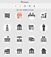 infrastructure icon set