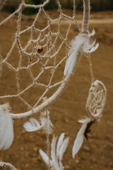 dream catcher hanging  in a dry land