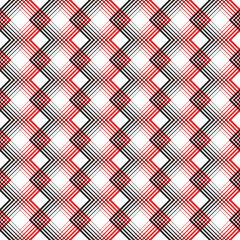 Seamless Tartan Pattern. Vector Black and Red Woven Background