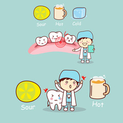 dentist with sensitive tooth