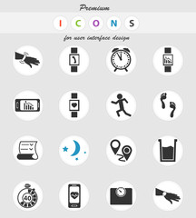 jogging icon set