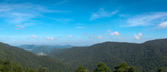 Fototapeta na wymiar Mountain landscape with blue sky
