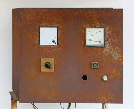 Old and rusty Panel Electric control box