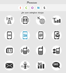 mobile connection icon set