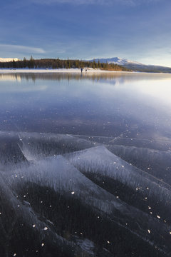 The frozen lake of Limingen Rorvik B&Atilde;&cedil;rgefjell National Park Tr&Atilde;&cedil;ndelag Norway Europe