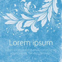 Wedding invitation and announcement card with floral background artwork. Elegant ornate floral background. Floral background and elegant flower elements. Design template.