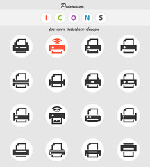 print icon set