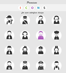 profession icon set