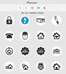 real estate icon set