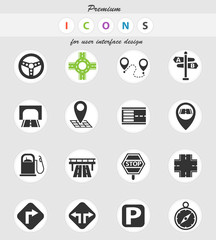 road icon set