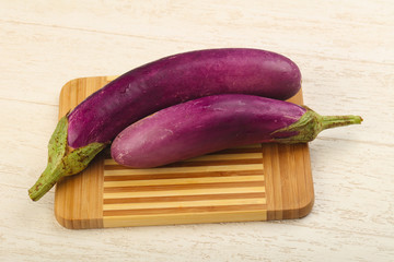 Raw violet eggplant