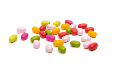 color jelly beans isolated