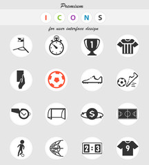 Fototapeta premium soccer icon set