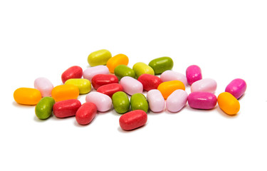 color jelly beans isolated