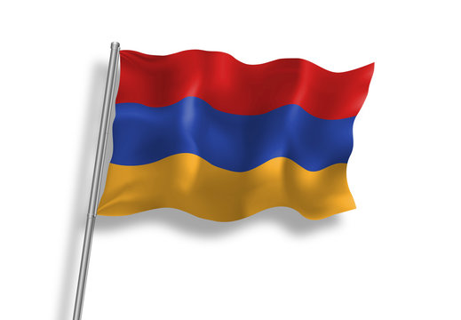 Drapeau d' Arm&eacute;nie en qualit&eacute; vectorielle 