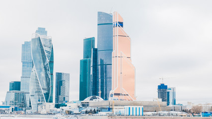 Obraz premium Moscow City International Business Center in Russia
