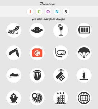 travel icon set
