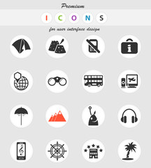 travel icon set