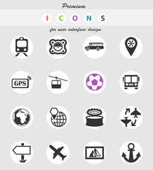 travel icon set