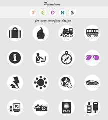 travel icon set