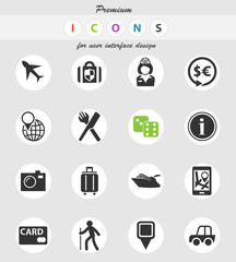 travel icon set