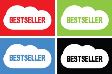 BESTSELLER text, on cloud bubble sign.