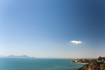 Fototapeta na wymiar View to Mediterranean sea 3