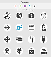 travel icon set