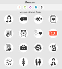 valentine day icon set