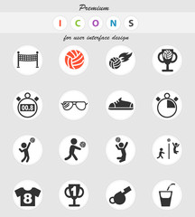 volleyball icon set
