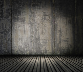 grunge metallic interior