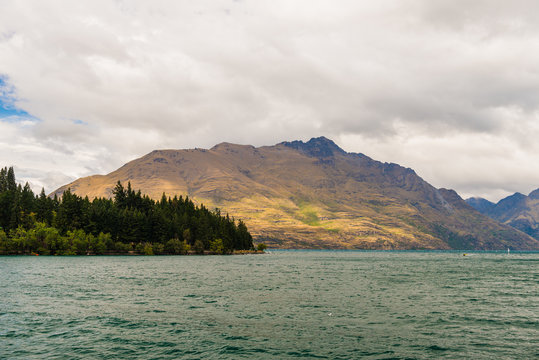 Lake Wakatipu in Queenstown, New Zealand.