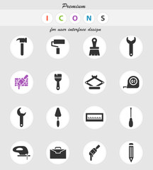 work tools icon set