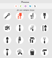work tools icon set